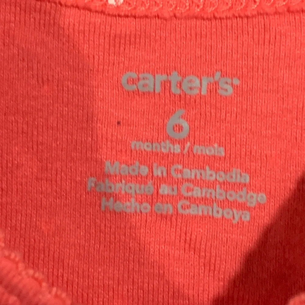 Carters Baby Girl 6 Months Bodysuit Lot‎ 3pk Navy Pink Striped Heart Cupcake
